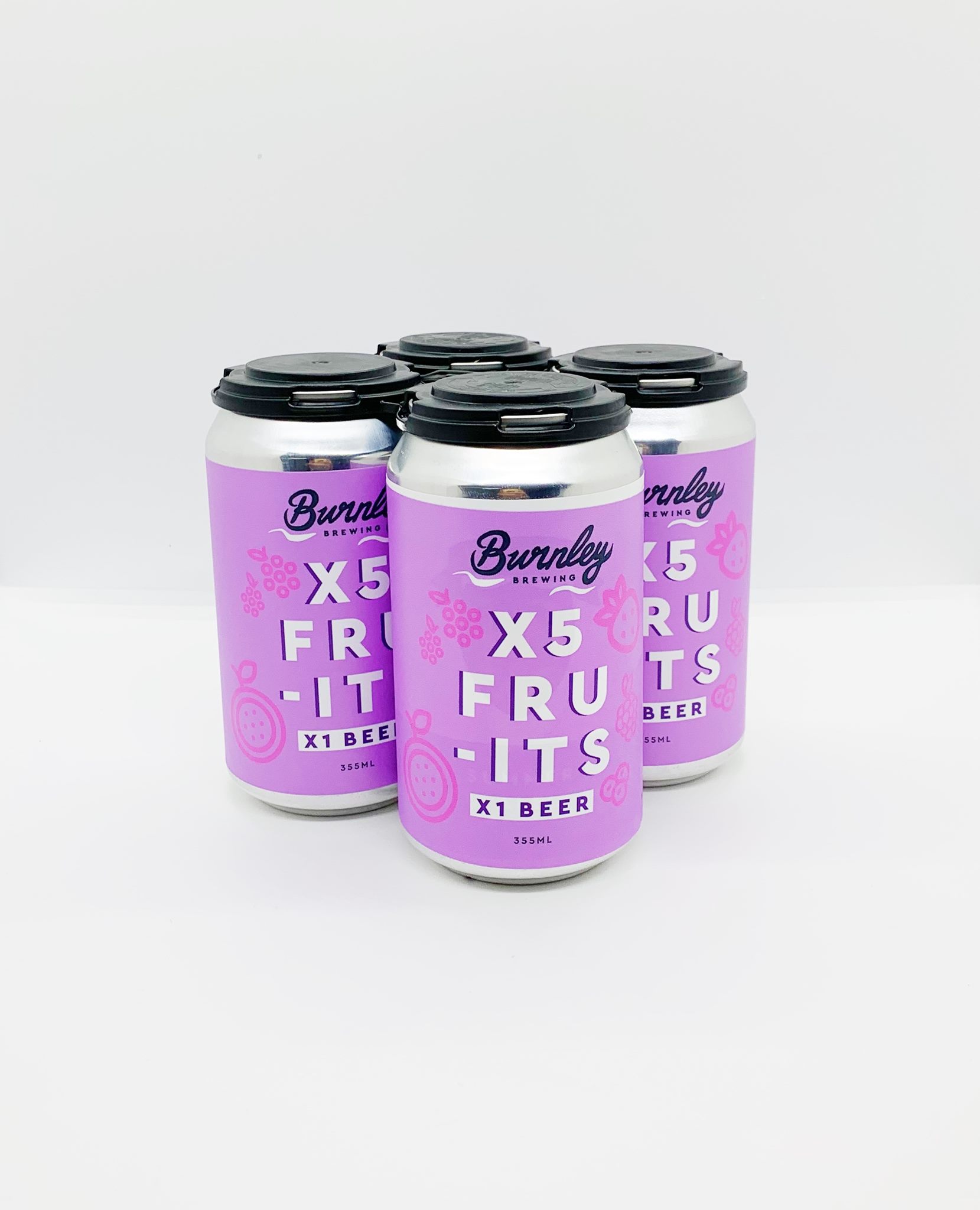 NEW CAN - x5 FRUITS burnley brewing limited release design melbourne brewery can design