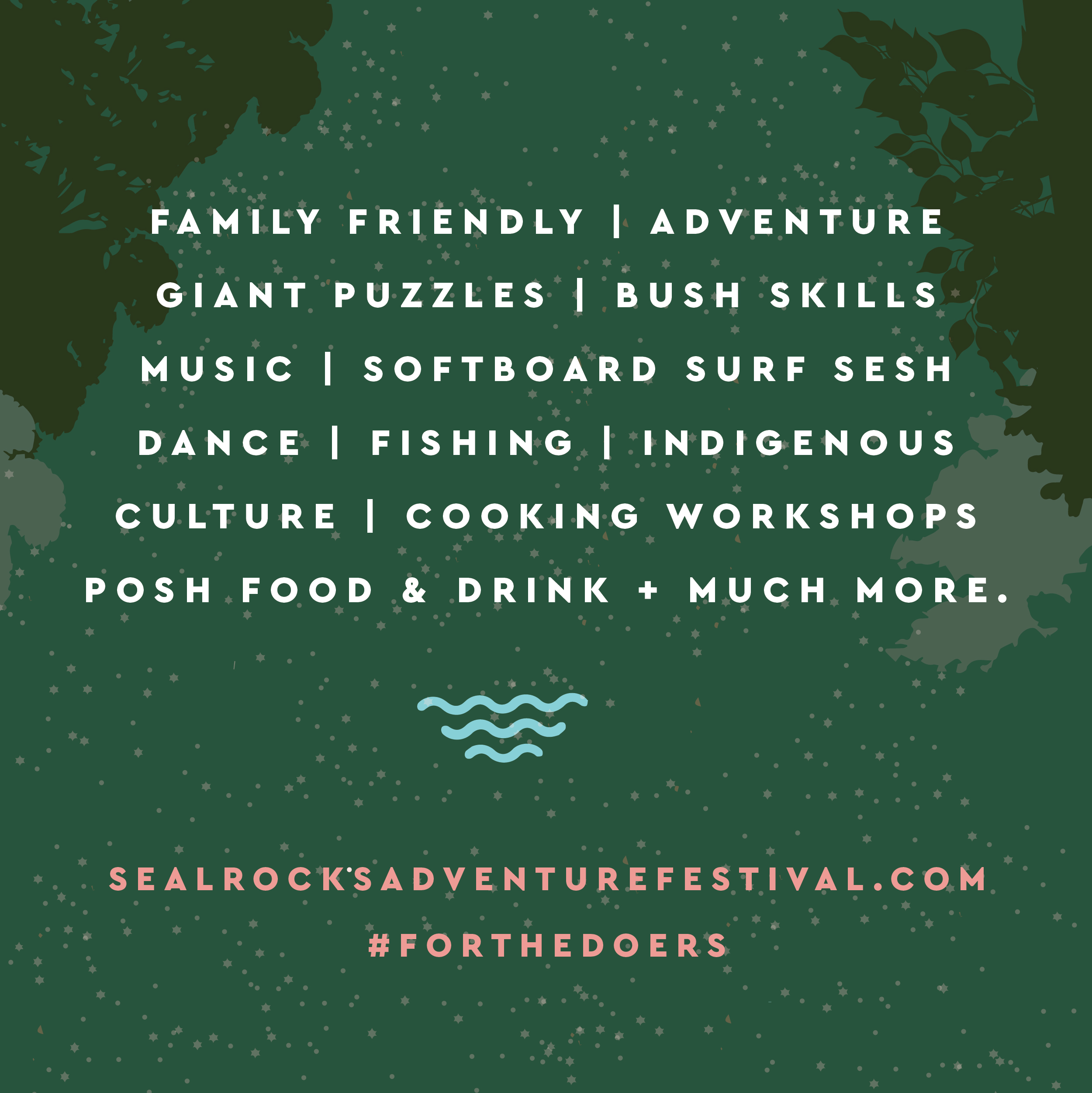 Seal Rocks Adventure Festival Event Identity design Studio Mimi Moon